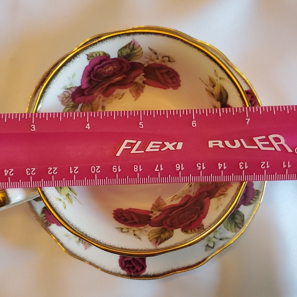 Royal Patrician TEACUP English Bone China VINTAGE Burgundy GOLD - Picture 10 of 11